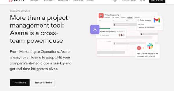 Asana vs Monday.com Comparison Page