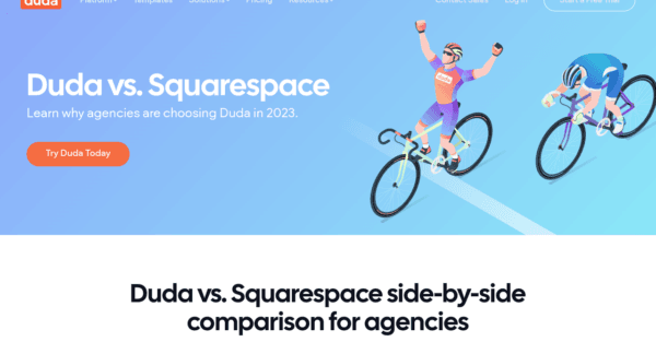 Duda vs Squarespace Comparison Page